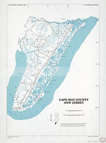 תמונות אינסופיות 1985 מפה / קייפ מיי קאונטי, ניו ג 'רזי / קייפ מיי קאונטי / קייפ מיי קאונטי ניו ג' רזי|ניו ג '